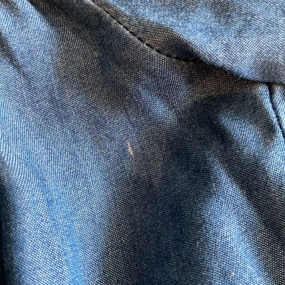 Boho light cotton “jean” ruffled top with short ruffled sleeves. - Picture 12 of 12